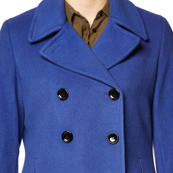 Calvin Klein Wool-Cashmere Double Breasted Pea Coat - Picture 15 of 17